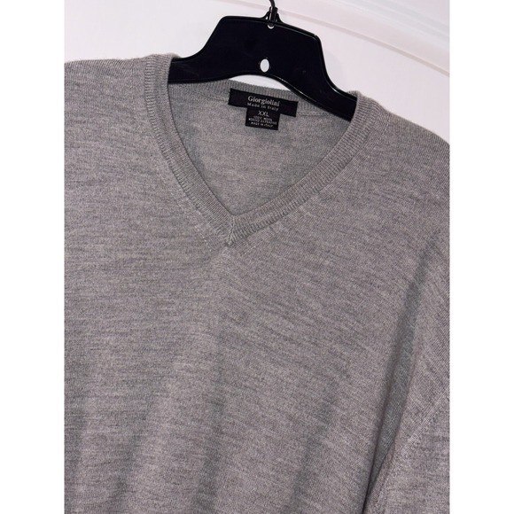 Giorgiolini Men's XXL Sweater 100% Wool‎ Made in Italy Merino 2XL Fast Shipping! - Picture 1 of 2
